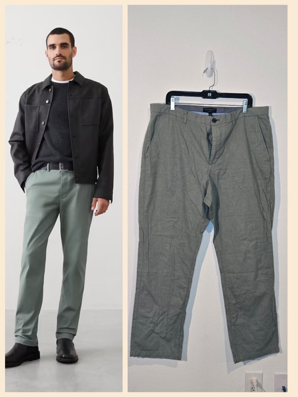 Banana Republic knitted pants 38x32 grey-green